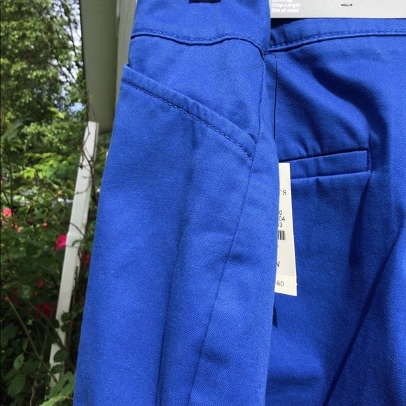 NWT Talbots "The Perfect Crop" Royal Blue Pant - Picture 4 of 7